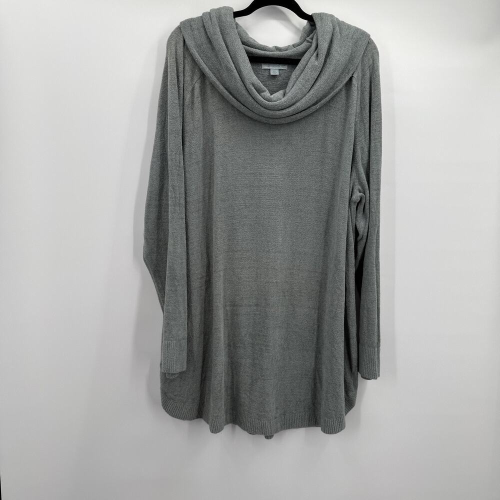 Barefoot Dreams Sweater Womens‎ 2X Gray CozyChic Ultra Lite Tunic Plus Knit Top